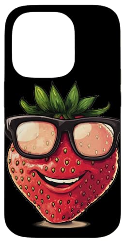 Berry Bright Style mit Sonnenbrille und Attitude Hülle für iPhone 14 Pro von Strawberry Spectacles