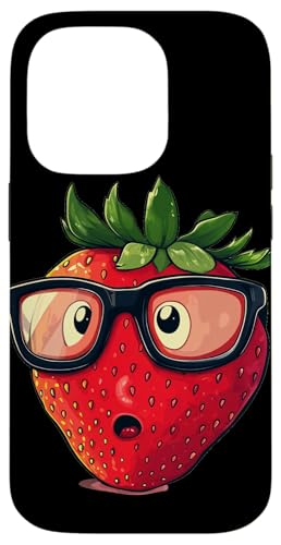 Sommererdbeere in kühlen Farbtönen für einen sonnigen Look Hülle für iPhone 14 Pro von Strawberry Spectacles