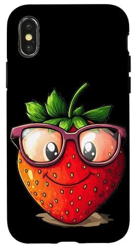 Summer Cool Berry in Sonnenbrille für Erdbeerspaß Hülle für iPhone X/XS von Strawberry Spectacles