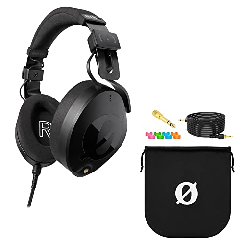 Rode NTH-100 Professionelle Over-Ear-Kopfhörer mit weichem Etui, 3,5 mm auf 1/4 Zoll Kopfhöreradapter und StreamEye Poliertuch von StreamEye