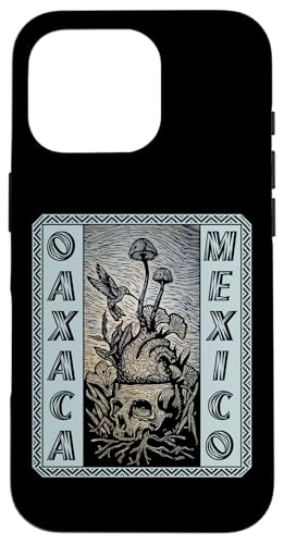 Oaxaca Street Art #8 Pilze Schädel Kolibri Totenkopf Mexiko Hülle für iPhone 16 Pro von Street Art aus Oaxaca