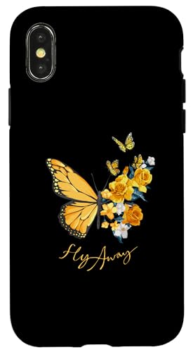 Hülle für iPhone X/XS Butterfly Fly Away - Vintage-Grunge-Ästhetik aus dem Y2K-Format von Street Style Collective