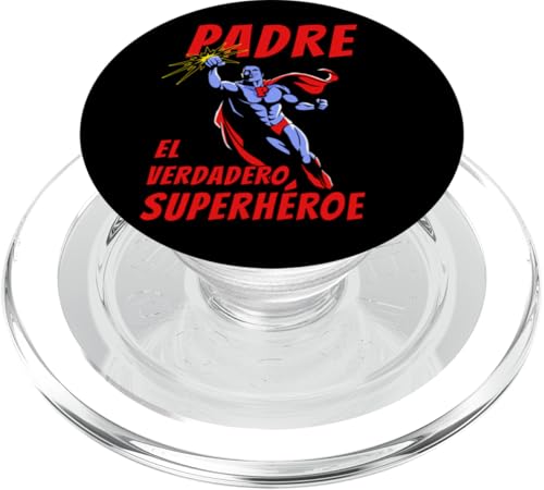 Padre El Verdadero Superhéroe Hero Papa PopSockets PopGrip für MagSafe von Streetwear De Medellin Colombia. Click for more