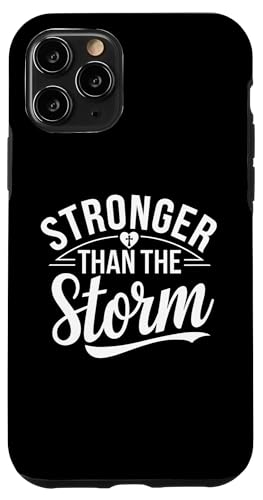 Hülle für iPhone 11 Pro Stronger Than The Storm Motivational Inspirational Christian von Stronger Than The Storm Christian Positive Gifts