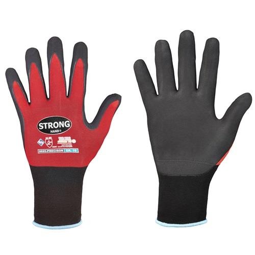 Stronghand Handschuhe PRECISOR Gr.10 rot/schwarz EN 420/EN 388 PSA II 0695-10 von Stronghand