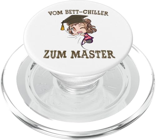 Anime Chibi Girl Vom Bett Chiller Zum Master PopSockets PopGrip für MagSafe von Studium Studenten Abschluss Master 2025 Geschenk