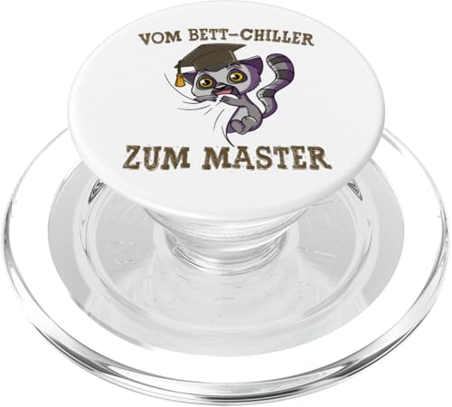 Lemur Katta Vom Bett Chiller Zum Master PopSockets PopGrip für MagSafe von Studium Studenten Abschluss Master 2025 Geschenk