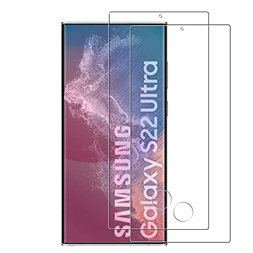 SuTe Schutzfolie für Panzerglas für Samsung Galaxy S22 Ultra,3D Volle Bedeckung Panzerglasfolie, Ultra-klar, Anti-Kratzen, Anti-Öl, Displayschutzfolie Samsung S22 Ultra-[2 Stück] von SuTe