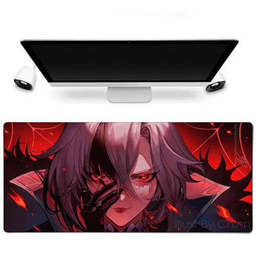 Genshin Impact Shenhe Gaming-Mauspad – Großes 900x400mm Schreibtischpad, Anti-Rutsch-Basis, Perfekt für Büro & Gaming von Sublymes