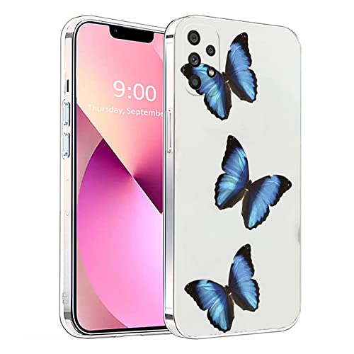 Succtopy Handyhülle für Samsung Galaxy A53 5G,Hülle TPU Weiche Schlank Schutzhülle Handytasche Case Handy Hülle für Samsung Galaxy A53 5G 6.1 Zoll(Blauer Schmetterling) von Succtopy