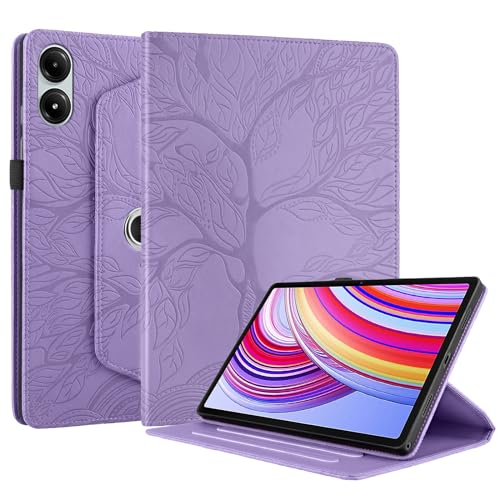 Succtopy Hülle für Xiaomi Redmi Pad Pro 12.1 Zoll 2024 PU Leder 360°Drehbar Multi-Winkel Schutzhülle mit Standfunktion und Stifthalter für Xiaomi Redmi Pad Pro Hülle Case Violett von Succtopy