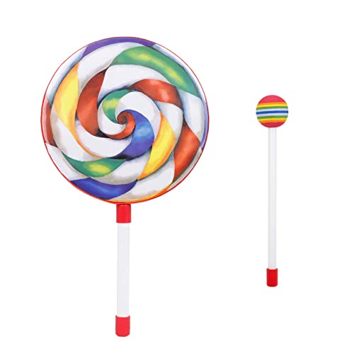 Weiche Lollipop Förmige Trommel Für Kinder Handtrommel Mit Schaumstoffkopf Percussion Trommelstock Hand Percussion Spielzeug Für Kinder Und Erwachsene von SueaLe