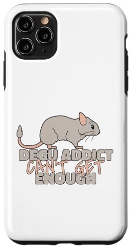 Hülle für iPhone 11 Pro Max Degu Addict Can't Get Enough Ratte Gewöhnlicher Degu von Süße Degu Käfig Futter Spielzeug Zubehör Geschenke