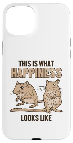 Hülle für iPhone 15 Plus This Is What Happiness Looks Like Nagetier Gewöhnlicher Degu von Süße Degu Käfig Futter Spielzeug Zubehör Geschenke