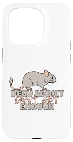 Hülle für iPhone 15 Pro Degu Addict Can't Get Enough Ratte Gewöhnlicher Degu von Süße Degu Käfig Futter Spielzeug Zubehör Geschenke