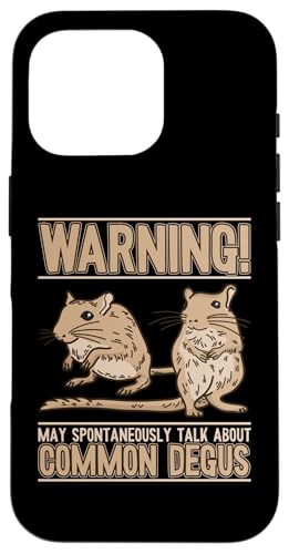 Hülle für iPhone 16 Pro May Spontaneously Talk About Degus Ratte Gewöhnlicher Degu von Süße Degu Käfig Futter Spielzeug Zubehör Geschenke