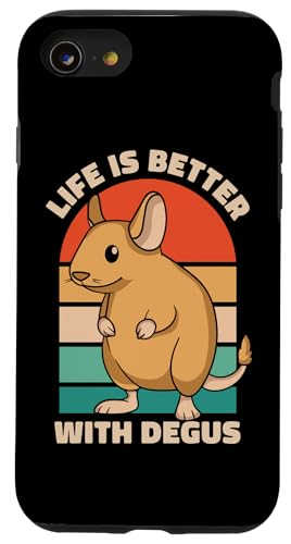 Hülle für iPhone SE (2020) / 7 / 8 Life Is Better With Degus Nagetier Ratte Gewöhnlicher Degu von Süße Degu Käfig Futter Spielzeug Zubehör Geschenke