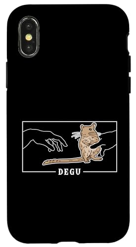 Hülle für iPhone X/XS Michelangelo Creation of Adam Degu Ratte Gewöhnlicher Degu von Süße Degu Käfig Futter Spielzeug Zubehör Geschenke