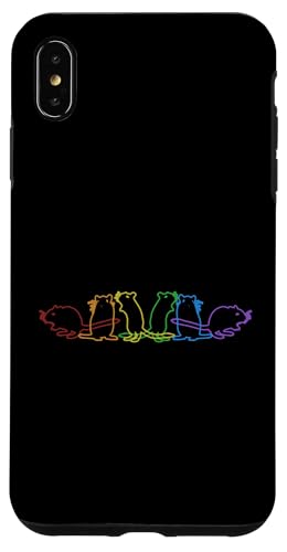 Hülle für iPhone XS Max Degu LGBT Rainbow Strauchratte Ratte Gewöhnlicher Degu von Süße Degu Käfig Futter Spielzeug Zubehör Geschenke