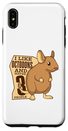 Hülle für iPhone XS Max I Like Octodons And Maybe 3 People Ratte Gewöhnlicher Degu von Süße Degu Käfig Futter Spielzeug Zubehör Geschenke