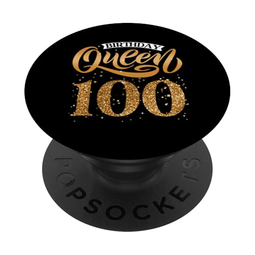 100. Geburtstag Süßes Krone Queen für Frau 100 Jahre PopSockets Klebender PopGrip von Süße Geburtstag Geschenkidee für Frauen Damen