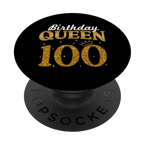 100. Geburtstag Süßes Krone Queen für Frau 100 Jahre PopSockets Klebender PopGrip von Süße Geburtstag Geschenkidee für Frauen Damen