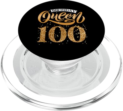 100. Geburtstag Süßes Krone Queen für Frau 100 Jahre PopSockets PopGrip für MagSafe von Süße Geburtstag Geschenkidee für Frauen Damen