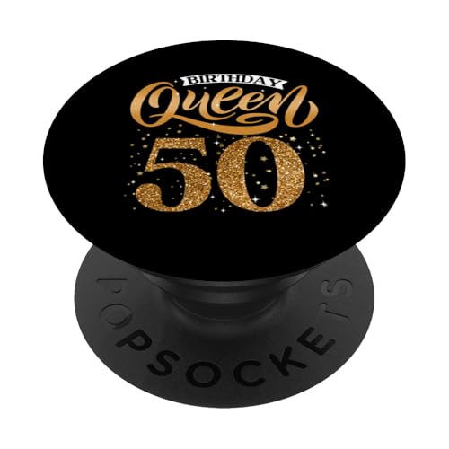 50. Geburtstag Süßes Krone Queen für Frau 50 Jahre PopSockets Klebender PopGrip von Süße Geburtstag Geschenkidee für Frauen Damen