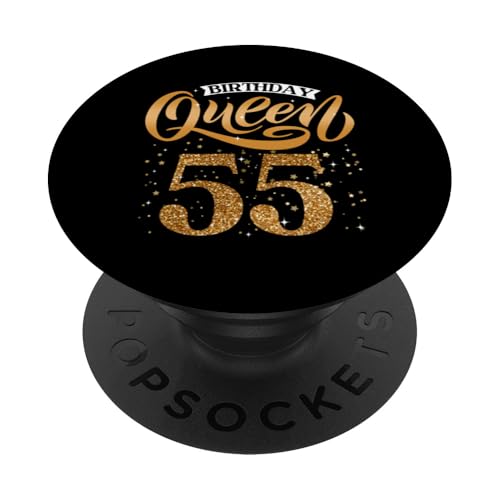 55. Geburtstag Süßes Krone Queen für Frau 55 Jahre PopSockets Klebender PopGrip von Süße Geburtstag Geschenkidee für Frauen Damen