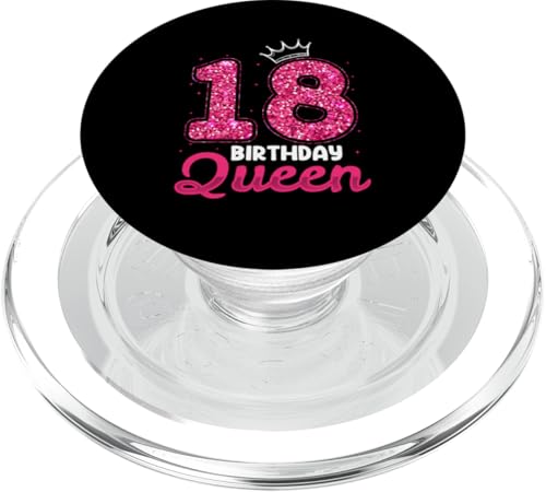 18. Geburtstag Süßes Krone Queen für Frau 18 Jahre PopSockets PopGrip für MagSafe von Süße Geburtstag Geschenkidee für Mädchen Frauen