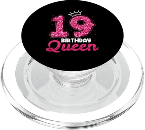 19. Geburtstag Süßes Krone Queen für Frau 19 Jahre PopSockets PopGrip für MagSafe von Süße Geburtstag Geschenkidee für Mädchen Frauen