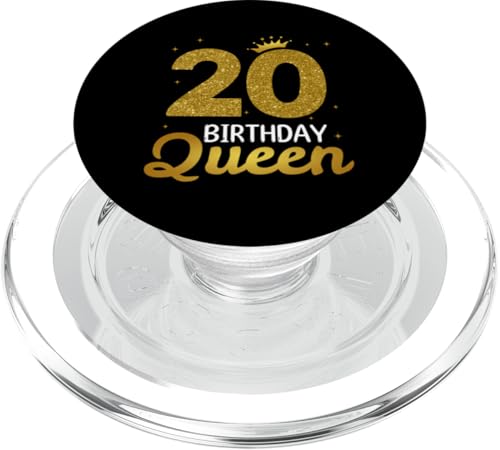 20. Geburtstag Süßes Krone Queen für Frau 20 Jahre PopSockets PopGrip für MagSafe von Süße Geburtstag Geschenkidee für Mädchen Frauen