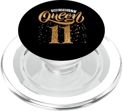 11. Geburtstag Süßes Krone Queen für Mädchen 11 Jahre PopSockets PopGrip für MagSafe von Süße Geburtstag Geschenkidee für Mädchen