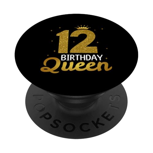 12. Geburtstag Süßes Krone Queen für Mädchen 12 Jahre PopSockets Klebender PopGrip von Süße Geburtstag Geschenkidee für Mädchen