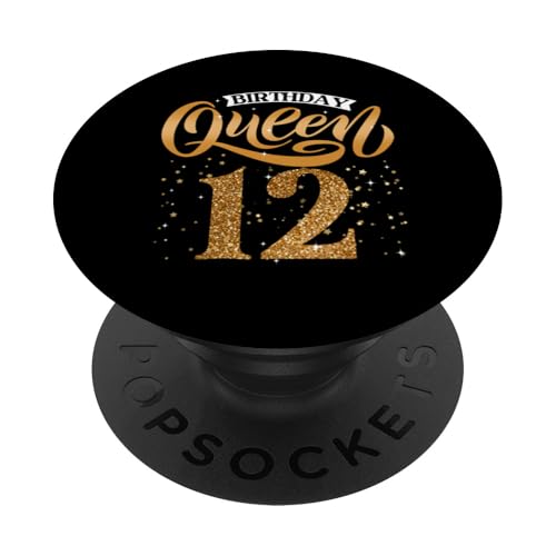 12. Geburtstag Süßes Krone Queen für Mädchen 12 Jahre PopSockets Klebender PopGrip von Süße Geburtstag Geschenkidee für Mädchen