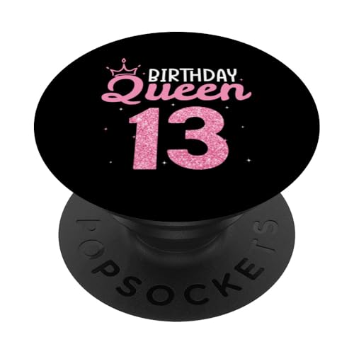 13. Geburtstag Süßes Krone Queen für Mädchen 13 Jahre PopSockets Klebender PopGrip von Süße Geburtstag Geschenkidee für Mädchen