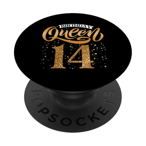 14. Geburtstag Süßes Krone Queen für Mädchen 14 Jahre PopSockets Klebender PopGrip von Süße Geburtstag Geschenkidee für Mädchen