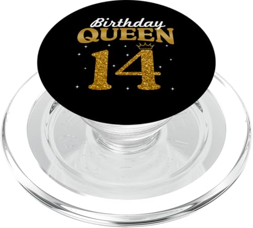 14. Geburtstag Süßes Krone Queen für Mädchen 14 Jahre PopSockets PopGrip für MagSafe von Süße Geburtstag Geschenkidee für Mädchen