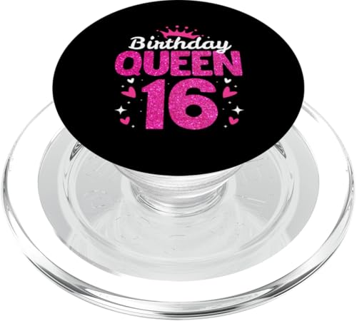 16. Geburtstag Süßes Krone Queen für Mädchen 16 Jahre PopSockets PopGrip für MagSafe von Süße Geburtstag Geschenkidee für Mädchen