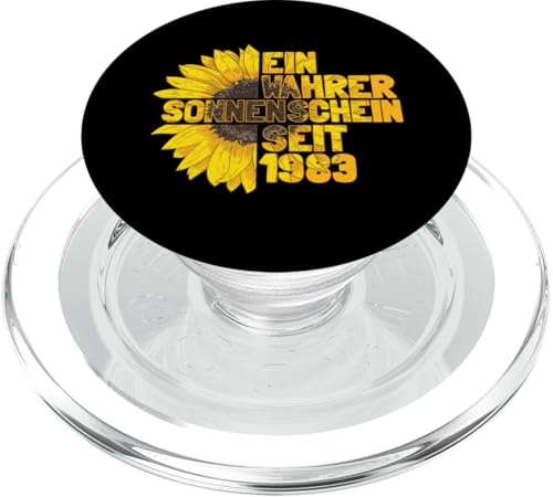 42. Geburtstag Ein Wahrer Sonnenschein Seit 1983 Sonnenblume PopSockets PopGrip für MagSafe von Süße Jahrgang Geburtstag Mädchen Frauen Geschenke