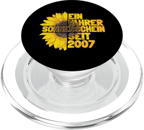 18. Geburtstag Ein Wahrer Sonnenschein Seit 2007 Sonnenblume PopSockets PopGrip für MagSafe von Süße Jahrgang Geburtstag Mädchen Teenager Geschenk