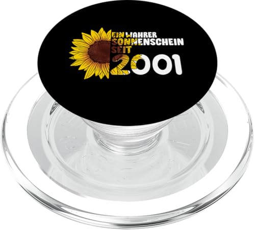 24. Geburtstag Ein Wahrer Sonnenschein Seit 2001 Sonnenblume PopSockets PopGrip für MagSafe von Süße Jahrgang Geburtstag Mädchen Teenager Geschenk