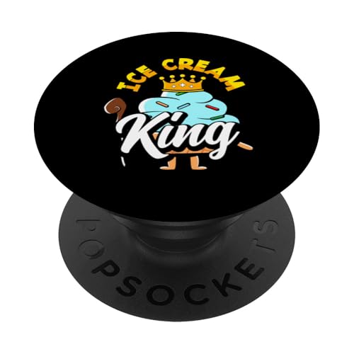 Eis Liebhaber Eiscreme King Krone PopSockets Klebender PopGrip von Süße Leckerbissen Kleidung für Eiscreme-Liebhaber