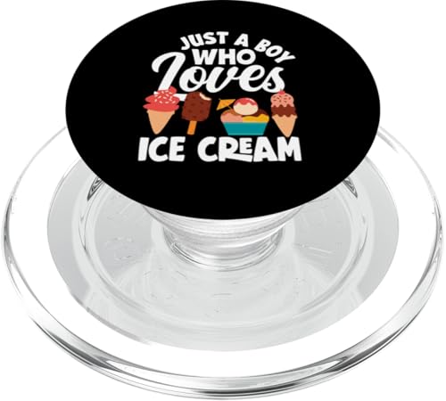 Eis Liebhaber Just A Boy Who Loves Ice Cream PopSockets PopGrip für MagSafe von Süße Leckerbissen Kleidung für Eiscreme-Liebhaber