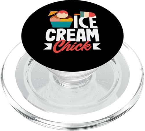 Eiscreme Chick Ice Cream Lover Spaß PopSockets PopGrip für MagSafe von Süße Leckerbissen Kleidung für Eiscreme-Liebhaber