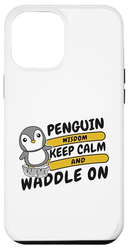 Hülle für iPhone 12 Pro Max Keep Calm And Waddle On Königspinguin Kaiserpinguin Pinguin von Süße Pinguin Plüsch Kuscheltier Deko Geschenke