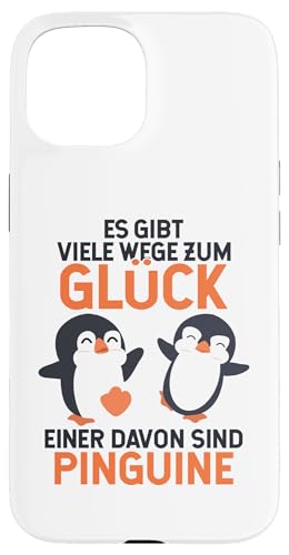 Hülle für iPhone 15 Viele Wege Zum Glück Pinguine Königspinguin Seevogel Pinguin von Süße Pinguin Plüsch Kuscheltier Deko Geschenke