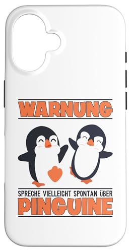 Hülle für iPhone 16 Spreche Spontan Über Pinguine Königspinguin Seevogel Pinguin von Süße Pinguin Plüsch Kuscheltier Deko Geschenke