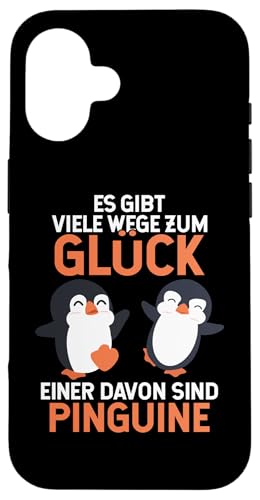 Hülle für iPhone 16 Viele Wege Zum Glück Pinguine Königspinguin Seevogel Pinguin von Süße Pinguin Plüsch Kuscheltier Deko Geschenke