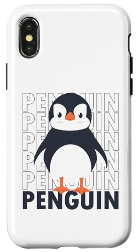 Hülle für iPhone X/XS Penguin Königspinguin Kaiserpinguin Seevogel Pinguin von Süße Pinguin Plüsch Kuscheltier Deko Geschenke